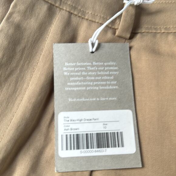 The Draper Pleated Pant in Buttersmooth Ash Brown NWT Everlane - Picture 8 of 8